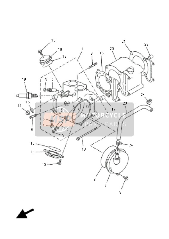 Yamaha VP250 X-CITY 2008 ZYLINDER für ein 2008 Yamaha VP250 X-CITY